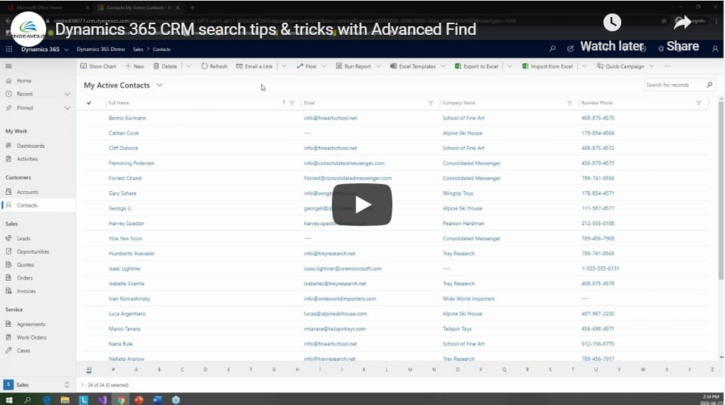 Dynamics 365 Search - Endeavour365