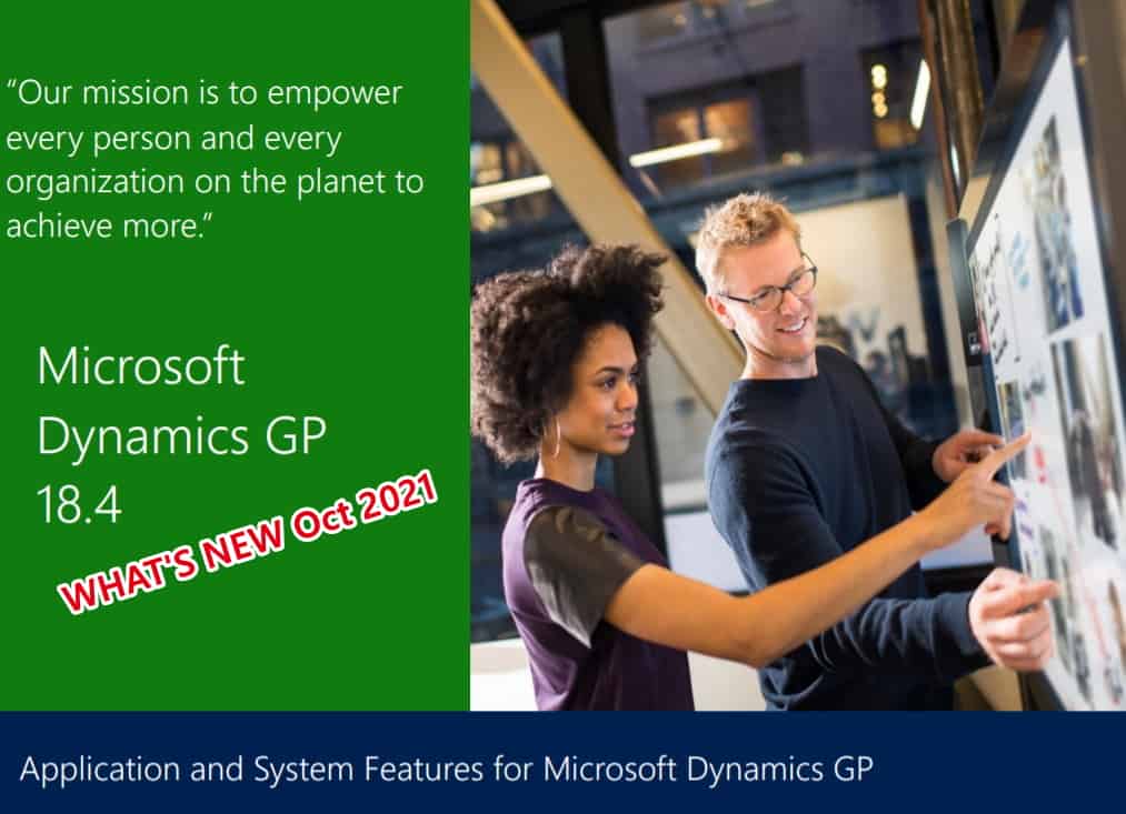 Dynamics GP 18.4 NEW System Features Guide - image